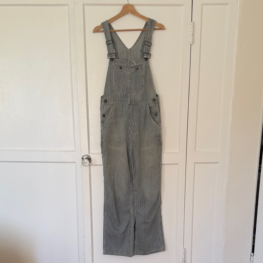 Dôen Myrtle Striped Denim Overalls
